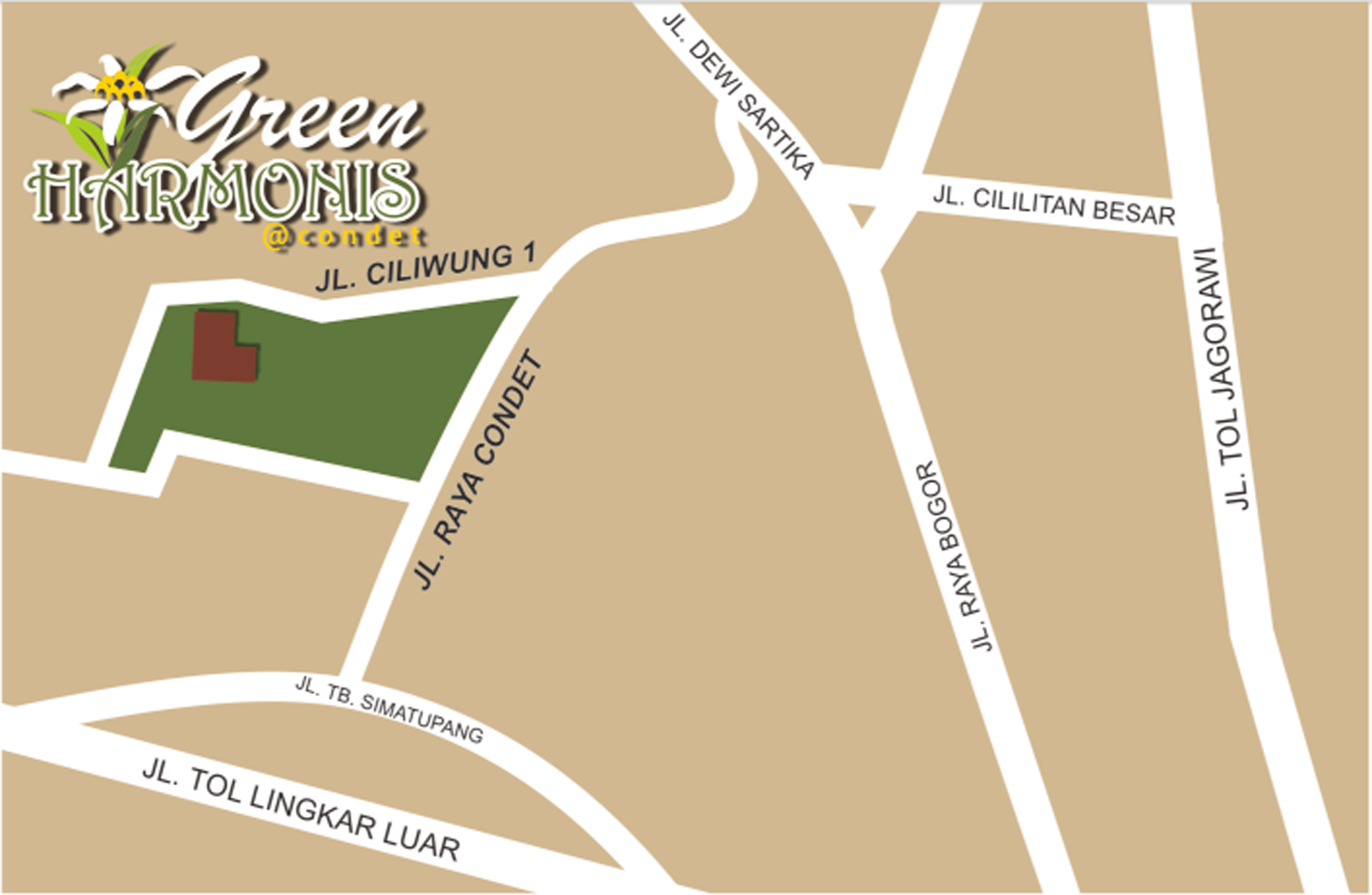 peta lokasi green harmonis